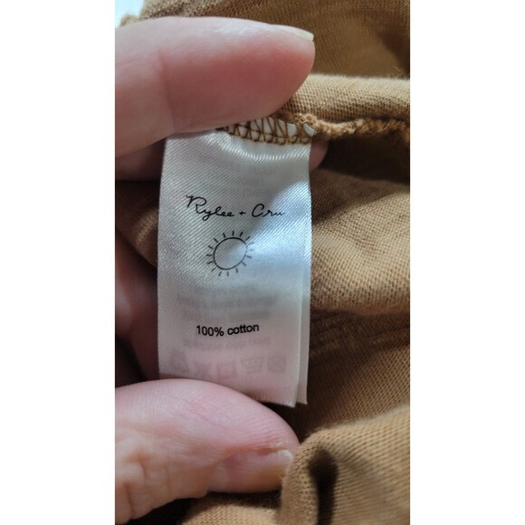 Rylee + Cru 100% Cotton Collared Button Romper – Camel (Size 8–9Y) - Picture 7 of 8